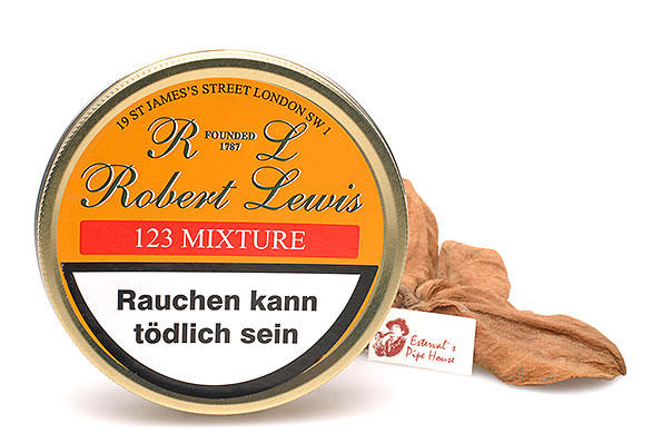 Robert Lewis 123 Mixture Pipe tobacco 50g Tin Robert Lewis 123 Mixture Pipe tobacco 50g Tin